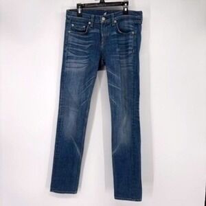 Rag & Bone Jeans Women 26 Blue The Dre Slim Boyfriend Mid Rise Whiskered Denim